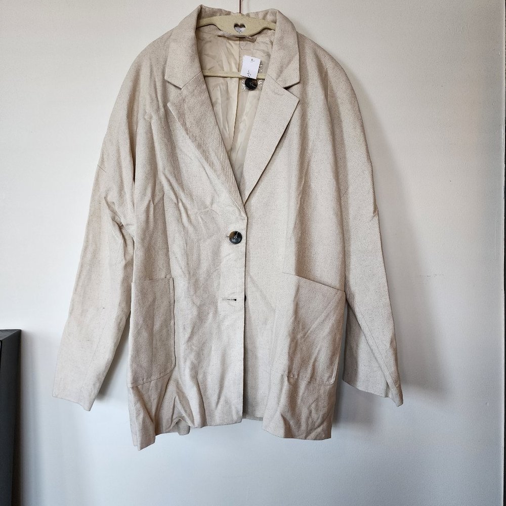 All in Favor oversized linen blazer